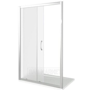 Душевая дверь Good Door LATTE WTW-130-C-WE стекло прозрачное, профиль жемчужный