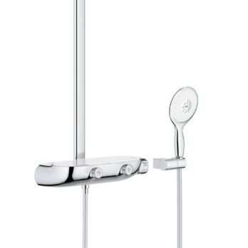 Душевая система с термостатом Grohe Rainshower System SmartControl Mono 360 белая луна (26361LS0)