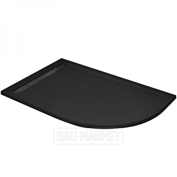 Душевой поддон WeltWasser WW TRR 12090 STONE-BL L 120×90 черный с сифоном (10000004389)