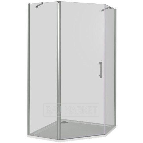 Душевой уголок Good Door MOKKA PNT-90-C-WE стекло прозрачное, профиль жемчужный