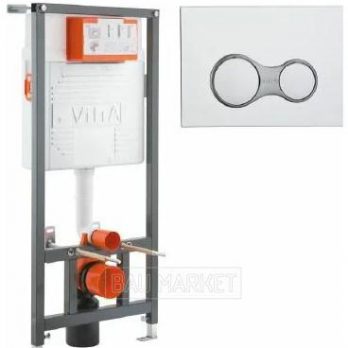 Инсталляция Vitra 742-5800-01 в комплекте с кнопкой 740-0480, 700-1873 для повесного унитаза (700.1873000000001)