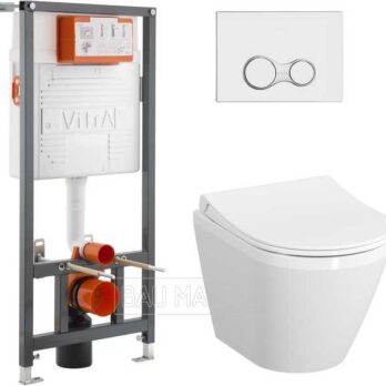 Комплект Vitra L-box Integra Rimex: унитаз+инсталляция+кнопка+ сиденье (9856B003-7200)