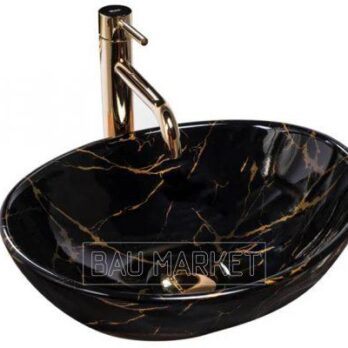 Умывальник Rea Sofia Black Marble Shiny 41 черный (REA-U5611)